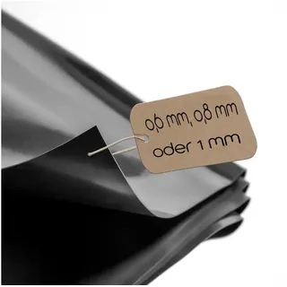 BooGardi PVC Teichfolie schwarz · Viele Größen in 0,6mm / 0,8mm / 1,0mm · 4m x 5m x 0,6mm · UV- Frost- und Witterungsbeständig für Gartenteich (wurzelfest)