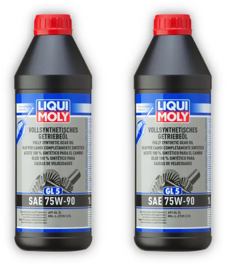 2x Getriebeöl LIQUI MOLY 1414 vollsyn. (GL5) SAE 75W-90 Achsantrieb 1 Liter