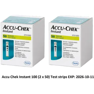 Accu Chek Instant 100 Test strips EXP: 2026-10-11