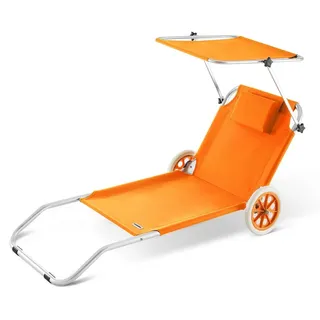 CASARIA Sonnenliege Klappbar 115 x 60 x 30 cm Orange