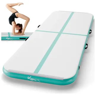 KM - Fit Gymnastikmatte Airtrack Matte Turnmatte Fitness-Matte (1-St., 500 x 100 x 10 cm), mit integrierter Pumpe 600W grün
