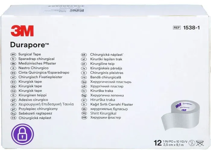 DURAPORE Silkpflaster 2,5 cmx9,1 m Rolle 12 St.