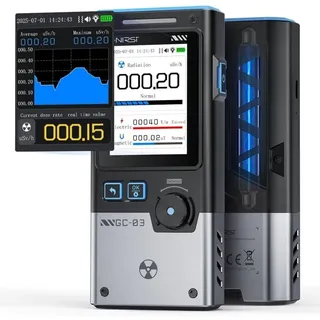 GC-03 Geigerzähler Elektromagnetischer Detektor, 3IN1 Kernstrahlungsdetektor EMF-Messgerät, Unterstützt keine HF-Erkennung, Tragbares