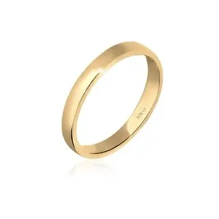 Elli Ringe - Ring Ehering Trauring Partnerring Basic 375 Gelbgo - Gr. 58 MM - in Gold - für Damen