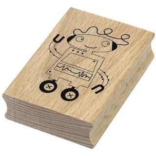 Artoz Stempel – Holzstempel – „Roboter“ – 70 x 50 mm – Motivstempel zum Kartenbasteln für Einladungen, Geburtstag, Grüße