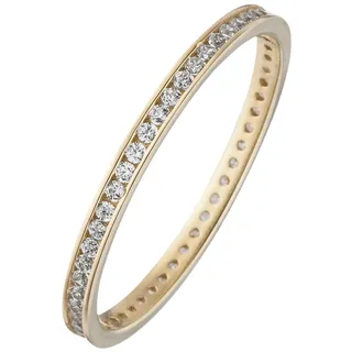 Jobo Damen Ring schmal 333 Gelbgold mit Zirkonia rundum Goldring -