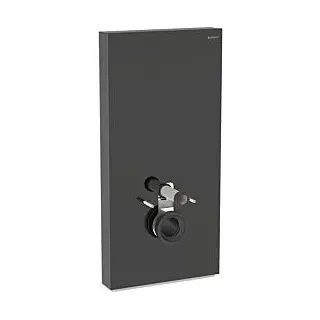 Geberit Monolith Wand-WC-Modul 131222SJ6 Bauhöhe 101cm, Front Glas schwarz, Seite aluminium schwarzchrom