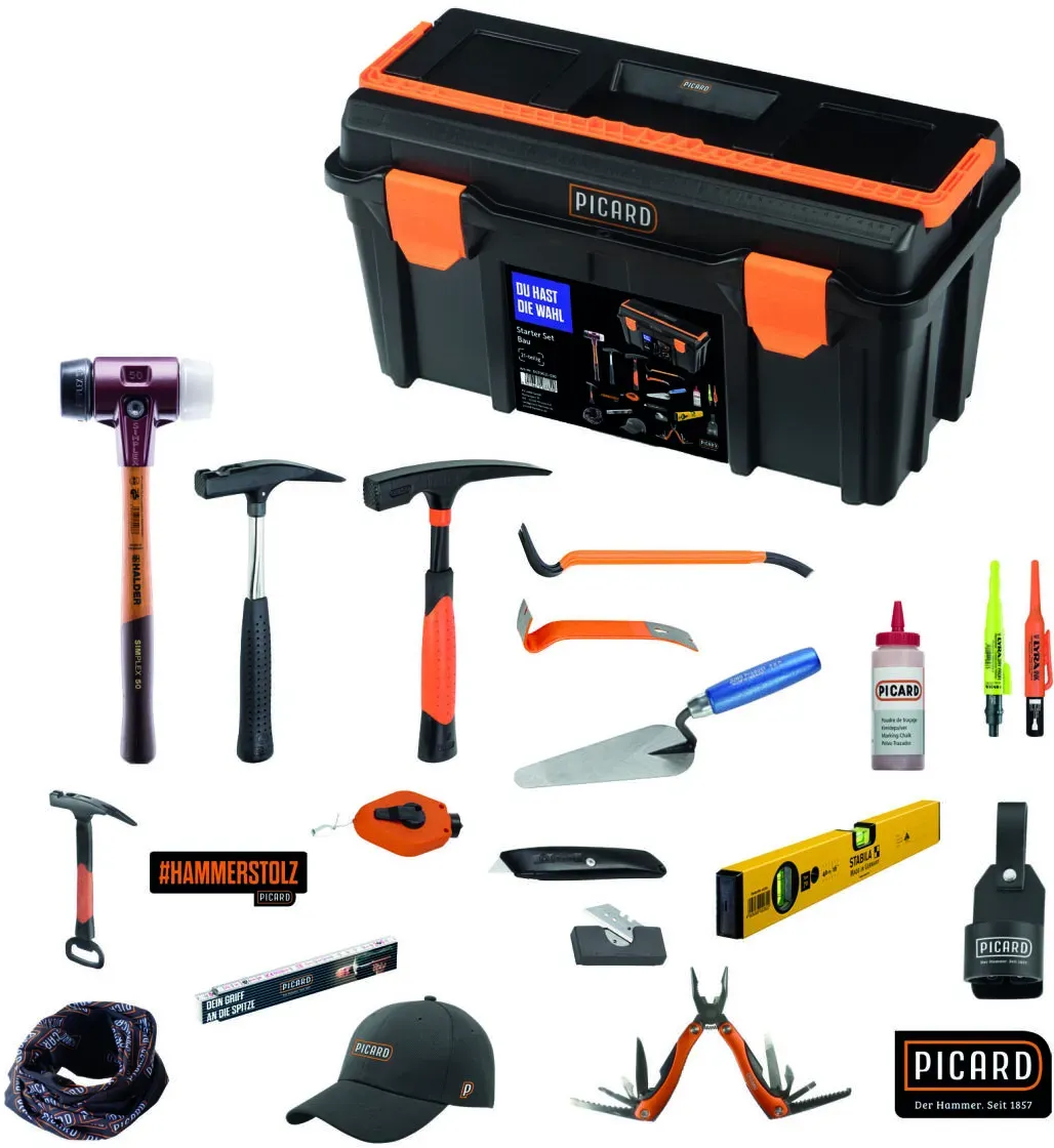PICARD Starter Set Bau im Kunststoffkoffer 21-teilig Nr. 0070021-030