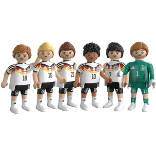 PLAYMOBIL | DFB | WM Sammel Set 2 | Fußball-WM mit Kai Havertz, Jamal Musiala, David Raum, Maximilian Mittelstädt, Nico Schlotterbeck & Oliver Baumann | 210450