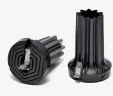 Gehstock-Gummikappe / Stockkapsel mit Spike zum Ausklappen 16,5 - 21,3 mm