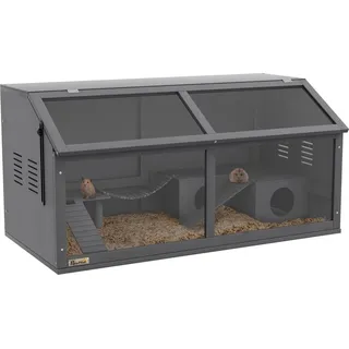 PawHut Kleintierkäfig 100 x 52 x 50 cm blau