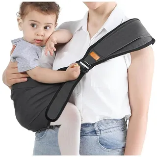 Refttenw Babytrage Seitlich Ergonomische Babytragetuch Baby Trage Neugeborenes, Verstellbaren schwarz