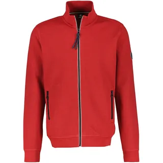Lerros Sweatjacke »LERROS Unifarbene Sweatjacke für Herren«, rot
