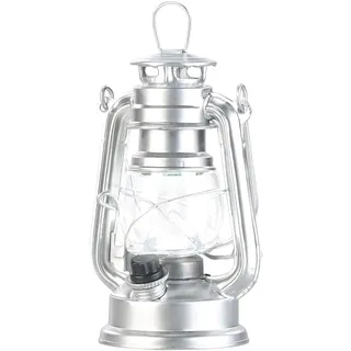 Lunartec helle Mini-LED-Sturmlampe, Batterie: 200lm, 3W, 8000 K, silbern