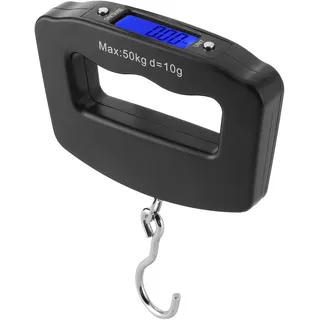 Digitale Angelwaagen 110 kg/50 kg Elektrische Gepäckwaagen Handwaagen Fischwaage mit Gewicht Tragbarer Aufhängehaken/großes LCD mit Hintergrundbeleuchtung/für Küche, Angeln, Lebensmittel,Versand,Post