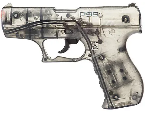 Spielzeugpistole "Agent", transparent, 18 cm