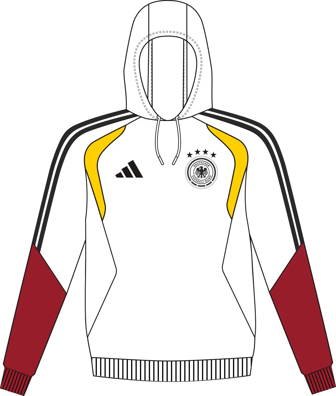 Mode&Accessoires Adidas AG Adidas Herren Kapuzensweatshirt/Hoodie DFB HOODIE - grau meliert - S