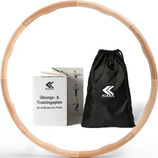 KIANA SPORTS Hula Hoop Reifen Erwachsene [1,2 & 1,5 kg] – mit Tasche & Übungsplan – Fitnessreifen zum Abnehmen – Gymnastikreifen mit Wellen – Entwicklung in Deutschland