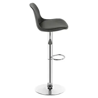Barhocker 2er Set - Höhenverstellbarer Barstuhl - Drehbar, Mit Fußstütze, Gepolstert, Kunstleder, Metallgestell, Für Kücheninsel & Tresen - Du...