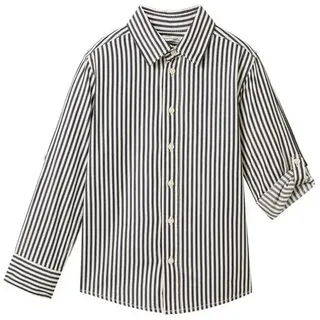 Tom Tailor Jungen Kinder Hemd mit Streifen , navy wool white stripe, 116/122