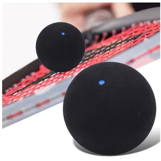 SURFOU Squashball Squashball blauer Punkt – 37 mm Gummiball für Anfänger & Training (Hochwertiges Gummi, Verschleißfestes, langlebiges und elastisches Material, 2-St., Kompakt & leicht, ca. 25 g und 37 mm, hohe Sprungkraft)