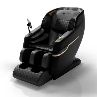 Juskys Massagesessel mit Ganzkörpermassagefunktion Kunstleder 142 x 75 x 105 cm Schwarz 