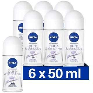NIVEA Deo Roller 6 x 50 ml Sensitive Pure