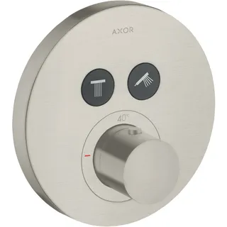 Hansgrohe AXOR Starck ShowerSelect Duschthermostat rund für 2 Verbraucher Edelstahl 36723800
