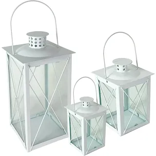 INDA-EXCLUSIV 3er Set Metall Weiß 16/20/36cm-DMC8108W-3