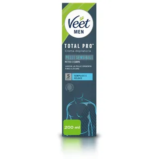 Veet Enthaarungscreme für Herren, Brust und Körper für empfindliche Haut, 200 ml
