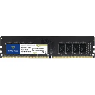 Timetec 8 GB DDR4 2133 MHz (PC4-2133P) PC4-17000 UDIMM Desktop-RAM – Non-ECC Unbuffered, 288-Pin, 1,2 V, CL15 DIMM-Speichermodul