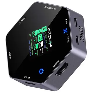 BLITZWOLF 8-in-1 Docking Station, USB-C zu 2x USB 3.0 + HDMI 4K@60Hz + SD + USB-C PD