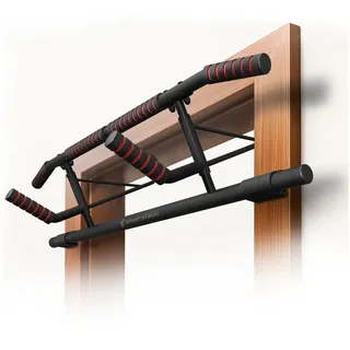 Sportstech Klimmzugstange Pullmate, Türrahmen-Montage rutschfeste Griffe, mit Klimmzughilfe und Schlingentrainer, bis 200 kg