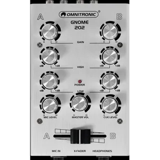 Omnitronic GNOME-202 Mini-Mixer Silber