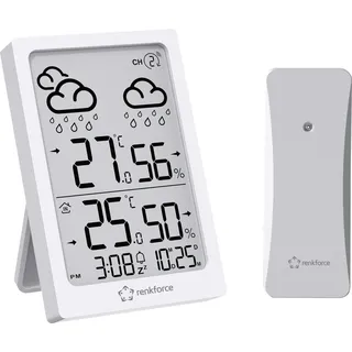 Renkforce RF-6416472 Funk-Wetterstation Weiß RF-6416472