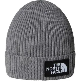 The North Face Kids TNF Logo Box Cuffed Beanie Grau