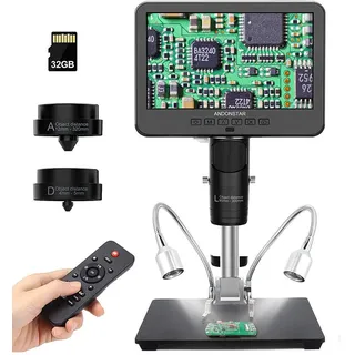 Andonstar AD246S-M 7" 3-Linsen HDMI Digital-Mikroskop