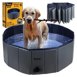 purlov Faltbarer Hundepool 230 l Blau 100x30 cm
