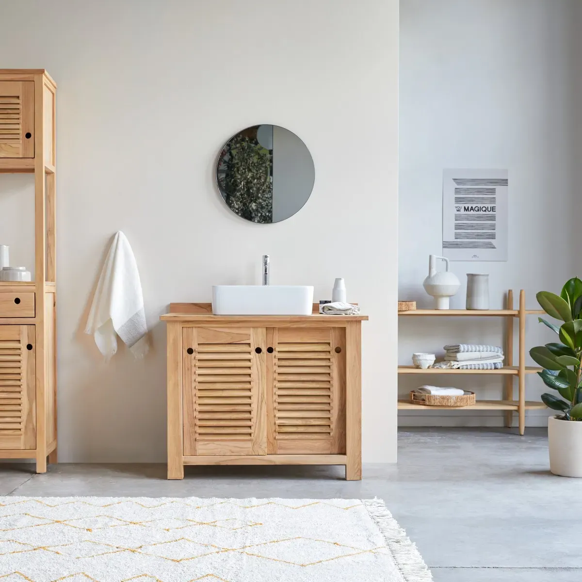 Waschtisch aus Teak 95 cm Coline