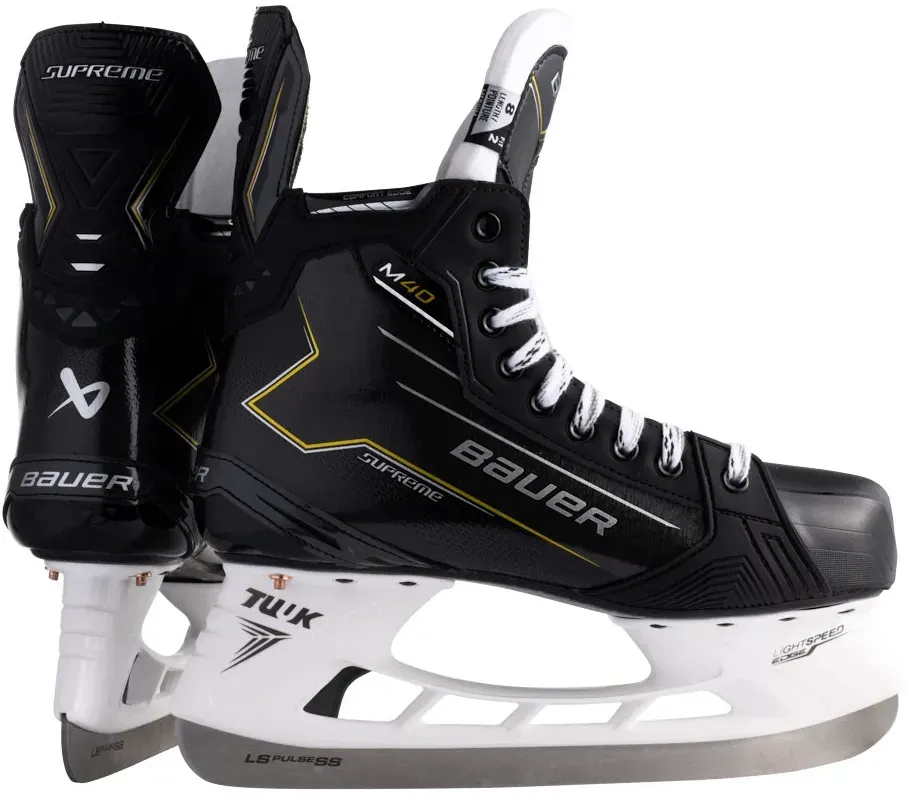 Eishockeyschlittschuhe Bauer Supreme M40 Senior Fit 2, EUR 44 - Schwarz,Gelb - EUR 44