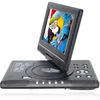 Mobiler DVD-Player, 6,8/8,5 Zoll Tragbares High-Definition-Wiedergabegerät, Multifunktionaler DVD-Player für das Heimbüro, 270°-Drehung HD-LCD-Breitbild-Display (LMD-998 EU-Stecker)