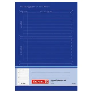 Brunnen Hausaufgabenheft A5 liniert 48 Blatt