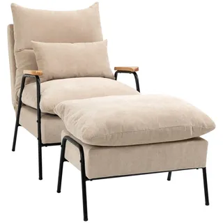 Homcom Relaxsessel mit Hocker Sessel, Relaxsessel