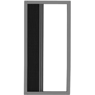 Tür-Plissee mit Alurahmen, Insektenschutz, bohrlos, zuschneidbar, 100x215cm, anthrazit