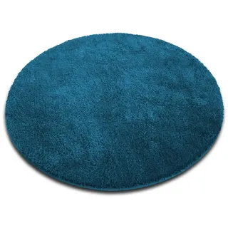 Karat Badematte Bari Hazy, Rund, Badteppich, Viele verschiedene Farben & Größen, Höhe 30 mm, Weicher & dichter Flor, Polyester, Mikrofaser, Rund, besonders weich durch Mikrofaser grün