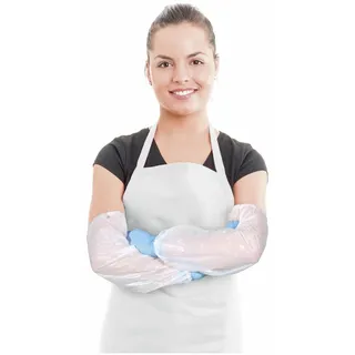 100x Ärmelschoner weiß PE ca. 20x40cm