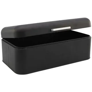 Shopping4u-24 Brotkasten CATTA, Schwarz - 42 x 22 cm - mit Deckel
