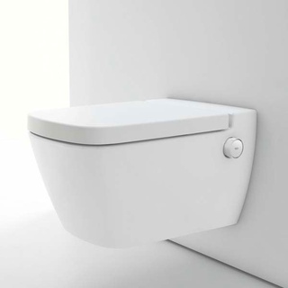 TECE TECEone Dusch-WC, Warm- und Kaltwasser, Tiefspüler 358x350x540mm, spülrandlos, weiß
