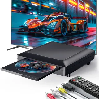 Ceihoit DVD Player for TV with HDMI AV Output, USB Input, HD1080P DVD CD Player, Built-in PAL NTSC System, All Region Free, HDMI/ AV Cable Included