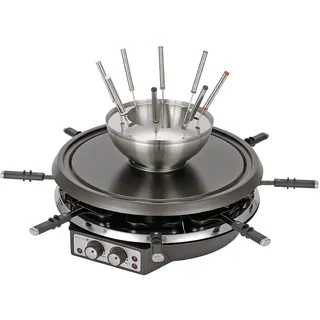 Tarrington House Raclette Grill, 2-in-1-Kombination, 1200 W, mit Grill Stein, für 8 Personen (RG1981F)